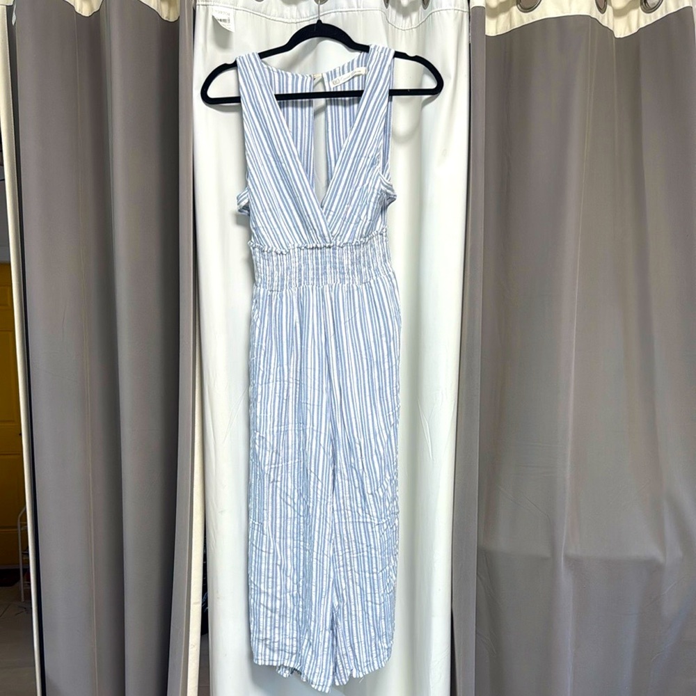 Striped Sleeveless Jumpsuit